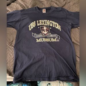 Vintage Single Stitch Navy USs Lexington t shirt size xxl Men’s